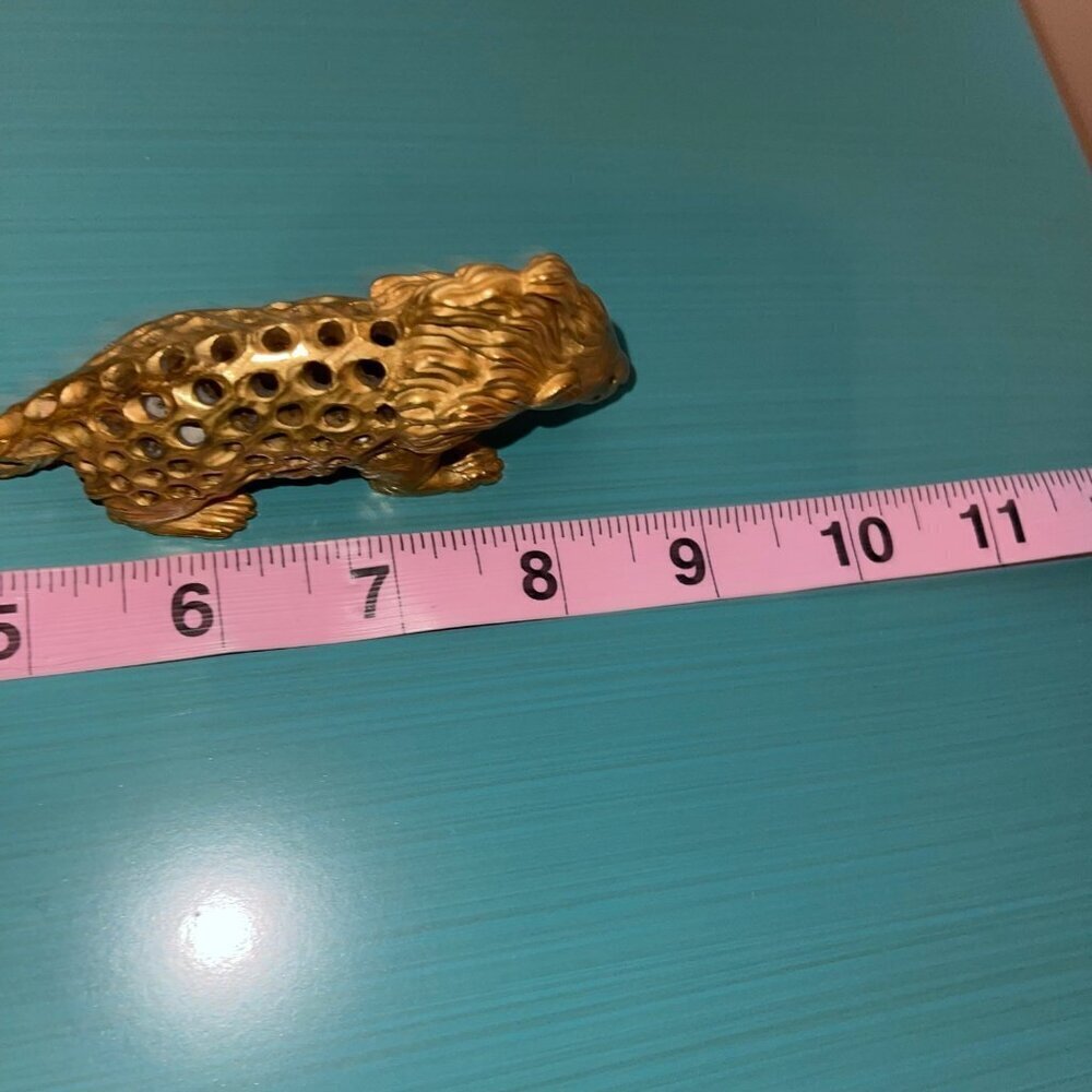 Odiot Paris Vintage Toothpick Holder Gold Porcupine Figurine Set of 2 Rare - Picture 7 of 9